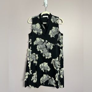 Chloe Palm Jacquard Sleeveless Dress Size 38 Made in France